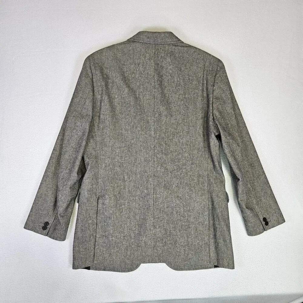 Banana Republic Sport Coat Mens 42R Gray Herringbone Jacket Blazer Tailored Fit